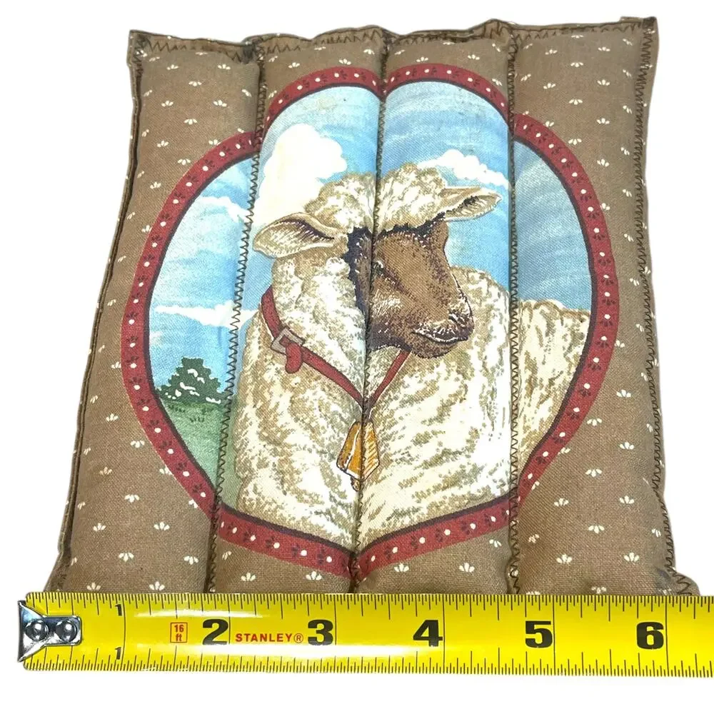 Handmade Lamb Rice Filled Hot Pad Trivet Farmhouse Kitchen Potholder 7.5